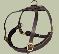 Padded Pulling Harness for Mastiff-Leather Dog Harness