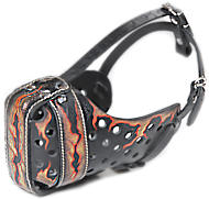 Hand painted by our artists leather dog muzzle for Mastiffs