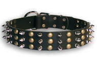 Mastiff Leather Black dog collar 19 inch/19'' collar - S59 Mastiff Leather Black dog collar 19 inch/19'' collar - S59