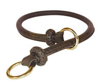 Round Leather Choke Collar/Silent Collar for Mastiff
