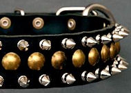 Studded Latigo Leather Dog Collar for Mastiff