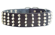 Wide Studded Leather Dog Collar-2 inch wide for Mastiff
