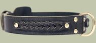 Braided Leather dog collar for CAne Corso Mastiff -custom collar