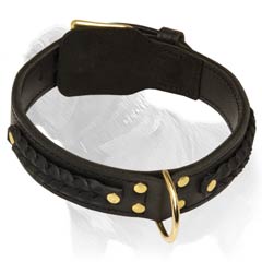 Exceptional quality leather collar for Mastiff dog