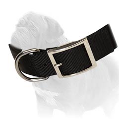Mastiff collar made of strong nylon with nickel plated fittings