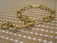 FUR SAVER DOG COLLAR - chain choke dog collar made of brass