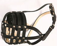 Padded leather Super Ventilation dog muzzle for all Mastiffs