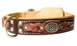 Handcrafted Leather dog collars for Mastiff handmade