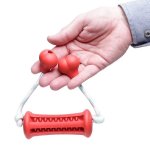 Red Training Dental Dog Toy With Handles_2