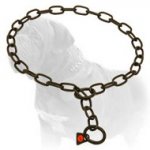 Black-Colored Mastiff Dog Metal Collar