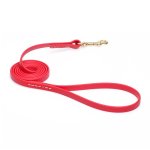 Lovely Red Biothane Dog Leash for Walking, Tracking_1