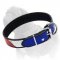 Hand-Painted Leather Collar for Stylish Wearing of Your Mastiff
