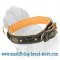 Nappa Padded Mastiff Dog Collar with Handset Leather Braids