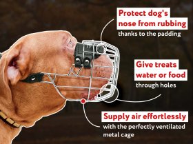 'The Silencer' No Head Strap But Perfect to Fix Wire Cage Mastiff Muzzle  'The Silencer' No Head Strap But Perfect to Fix Wire Cage Mastiff Muzzle