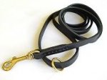 Flat Leather Leash 1/2 inch w/h solid brass for Mastiff