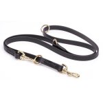 Multipurpose Black Biothane Mastiff Leash for over 7 Different Activities