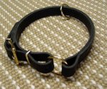 Adjustable Leather Slip Collar w/h solid BRASS Hardware Mastiff