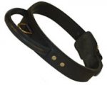Latigo Leather Agitation Dog Collar With Handle for Mastiff