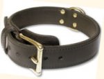 Tac-Black Leather Agitation Collars for Mastiff training