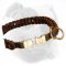 Braided Leather Choke Collar for Mastiff Training and Behavior Correction
