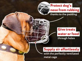 Big Wire Basket Dog Muzzle for Bullmastiff