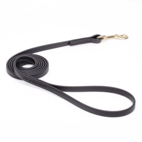 Black Biothane Mastiff Leash for Walking, Tracking