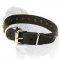 Adjustable Wide Leather Dog Collar for Mastiff Walking