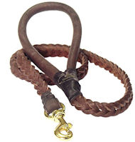 4 FT Braided Leather Dog Leashes for Mastiff