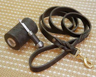 Leather Braided Obedience Lead for MASTIFF walking and tracking
