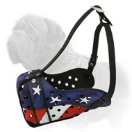 Argentinian Mastiff Leather dog muzzle "Dondi"-plus style