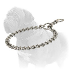 Mastiff Dog Chrome Plated Slip Collar for Obedience Training Mastiff Dog Chrome Plated Slip Collar for Obedience Training