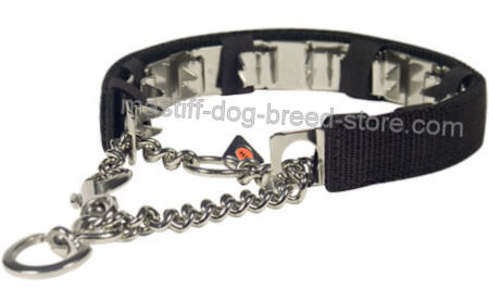 pinc* - Les colliers coercitifs (étrangleur, sanitaire, d'éducation, à piques, Torquatus, électrique) - Page 4 Mastiff-NECK-TECH-STAINLESS-STEEL-Prong-Collar-COVER