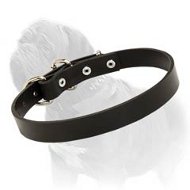 Slap-up Leather Collar for Energetic Mastiff Dog - Simplicity Is The Beauty