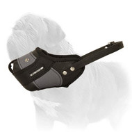 Leather and Nylon Mastiff Muzzle for Agitation Work