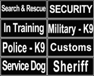 Identification Patches for Collars and Harnesses