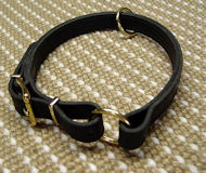 Adjustable Leather Slip Collar w/h solid BRASS Hardware Mastiff