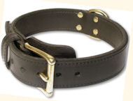 Tac-Black Leather Agitation Collars for Mastiff training