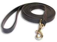 Tac-Black Leather Classic Agitation Leads for Mastiff