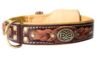 Handcrafted Leather dog collars for Mastiff handmade