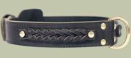 Braided Leather dog collar for CAne Corso Mastiff -custom collar