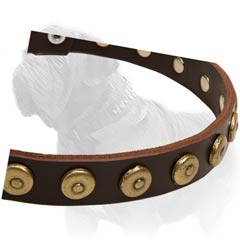 Studs Atatched to Leather with Hand Set Rivets