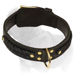 Artistically Designed Leather Dog Collar