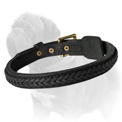 Designer Leather Canine Collar