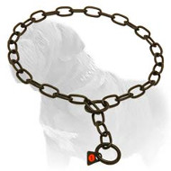 Black-Colored Mastiff Dog Metal Collar