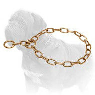 Gold-like Mastiff Dog Metal Collar