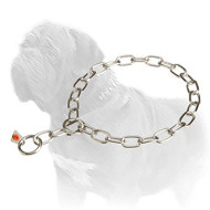 Mastiff Dog Steel Collar with Fur-Saving Links