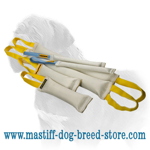 Mastiff bite tags made of real fire hose