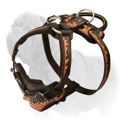 Soft and safe Mastiff agitation harness