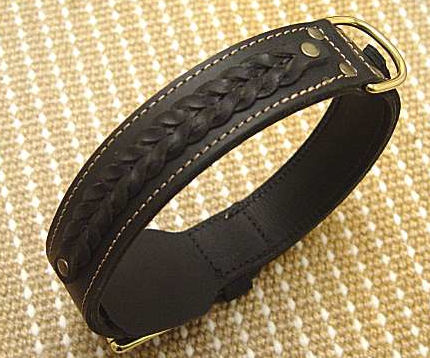 Fashion Flat Leather Dog Collar for Mastiff