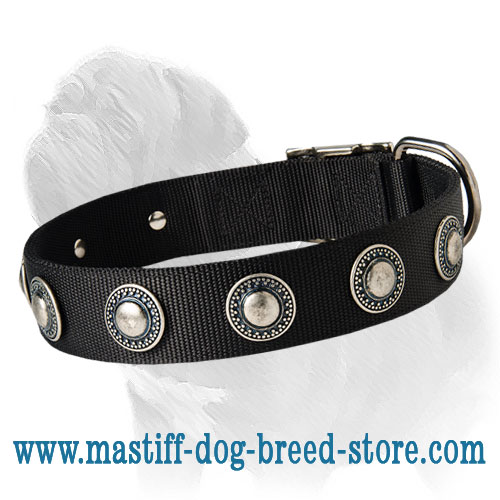 Super Light Weight Nylon Collar for Multiactivity of Your Mastiff